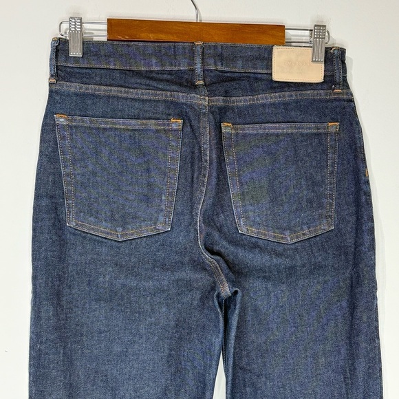 Everlane High Rise Straight Cuffed Hems Dark Blue Size 28 - Picture 9 of 11